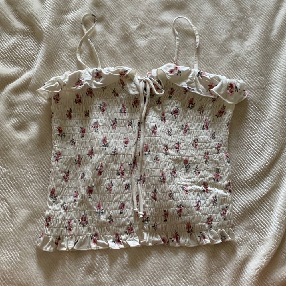 American Eagle Smocked Floral Tank